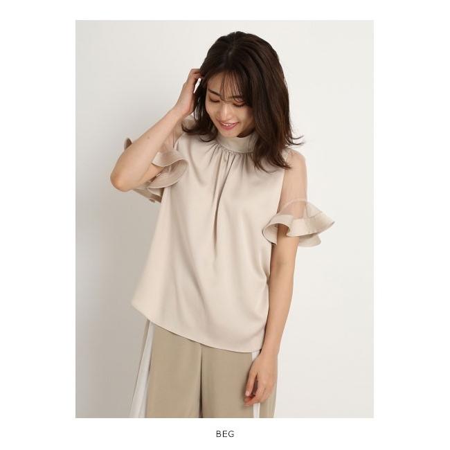 フレイアイディー Fray I D 春夏 ラッフルスリーブブラウス レディース ブラウス ラッフル スリーブ シースルー 透け感 シアー ギャザー Fwfb バッグ ワンピースのダブルハート 通販 Yahoo ショッピング