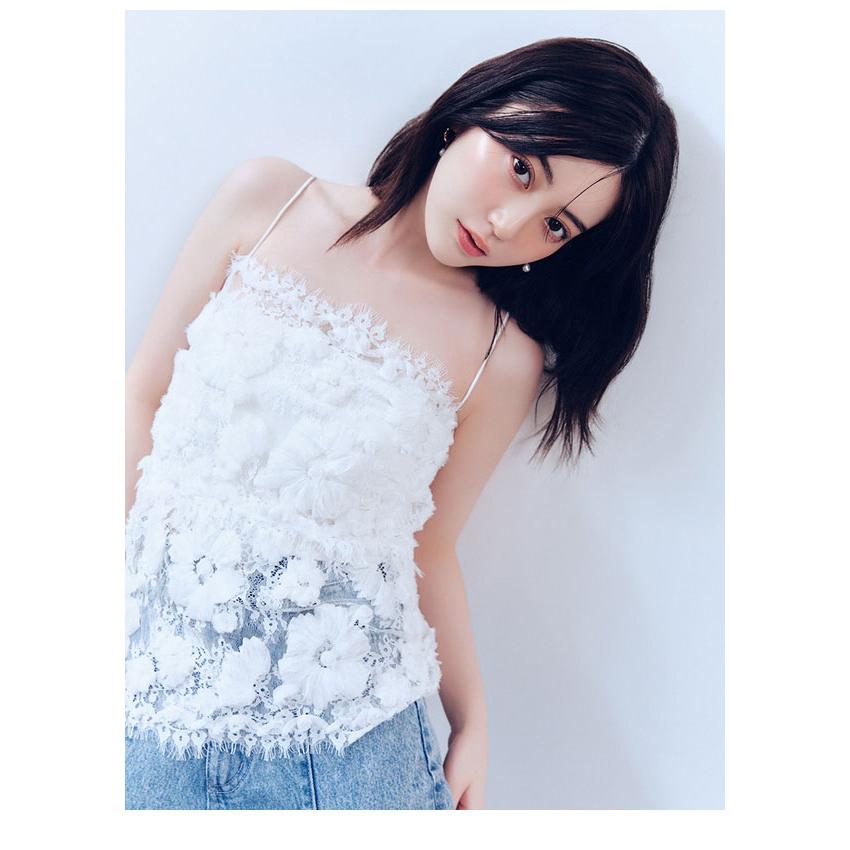 FRAY I.D フレイアイディー レース トップス フリルキャミ FRAY I.D（フレイ・アイディー） トップス 26春夏 フラワーエンブロイ