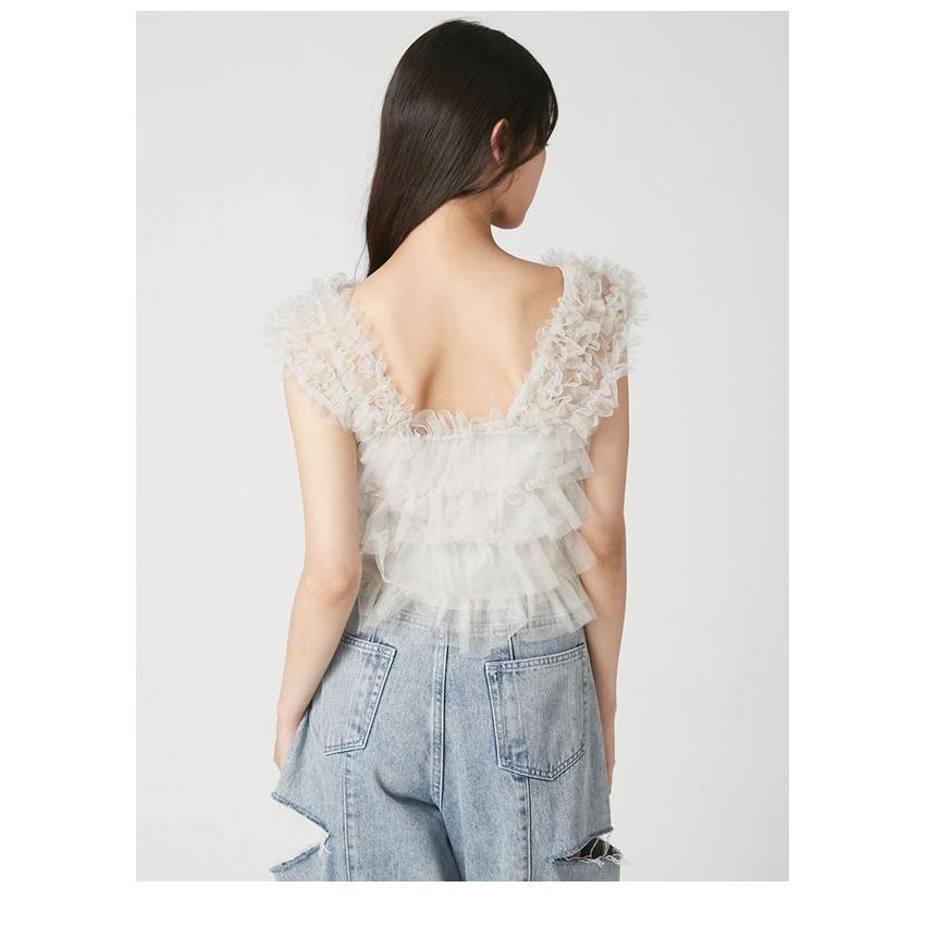 FRAY I.D（フレイ・アイディー） トップス 26春夏 チュールフリル 