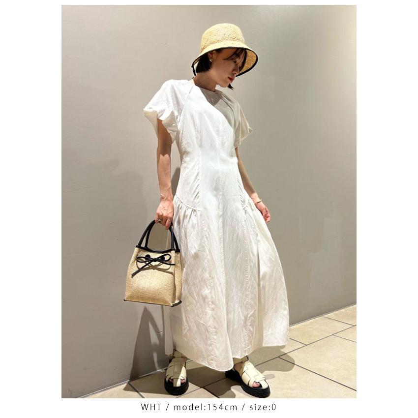 SALE フレイアイディー FRAY I.D リネンパフスリーブワンピース