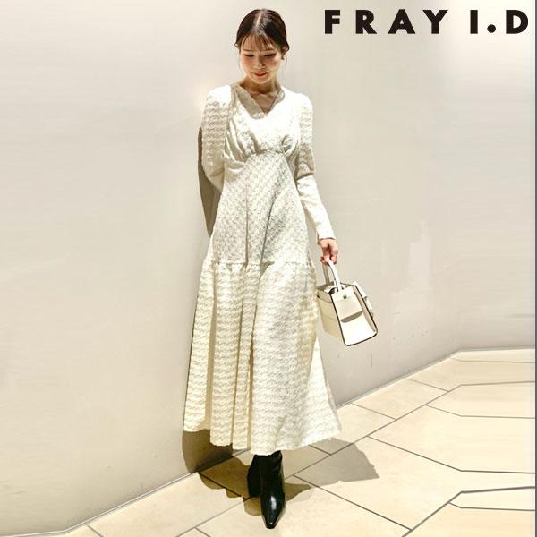 FRAY I.D（フレイ・アイディー） ワンピース 24秋冬 カットジャガード