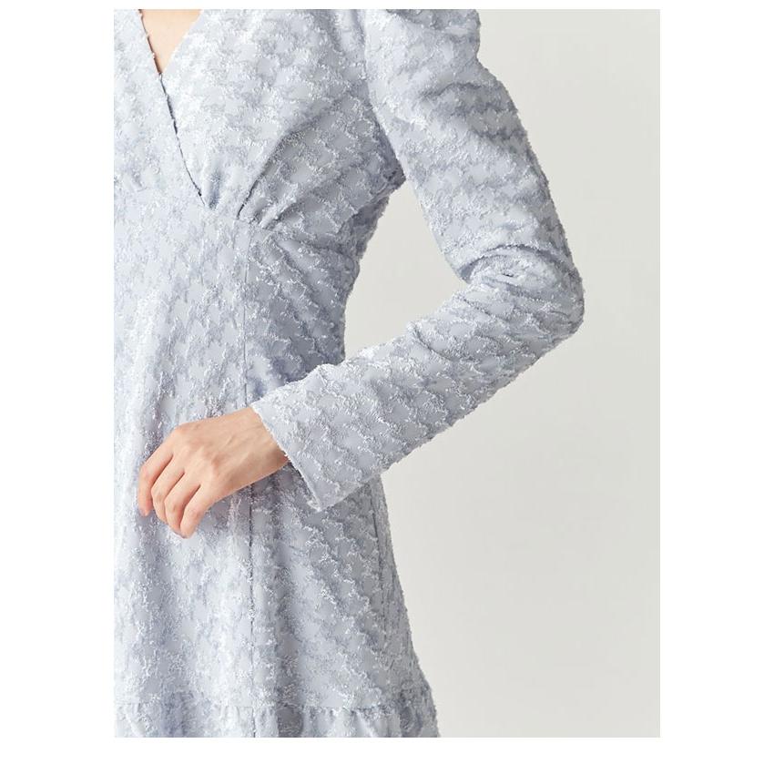 新品未使用　カットジャガードカシュクールワンピース　M サイズ1 FRAY I.D フレイアイディー ワンピース 24秋冬 カットジャガード