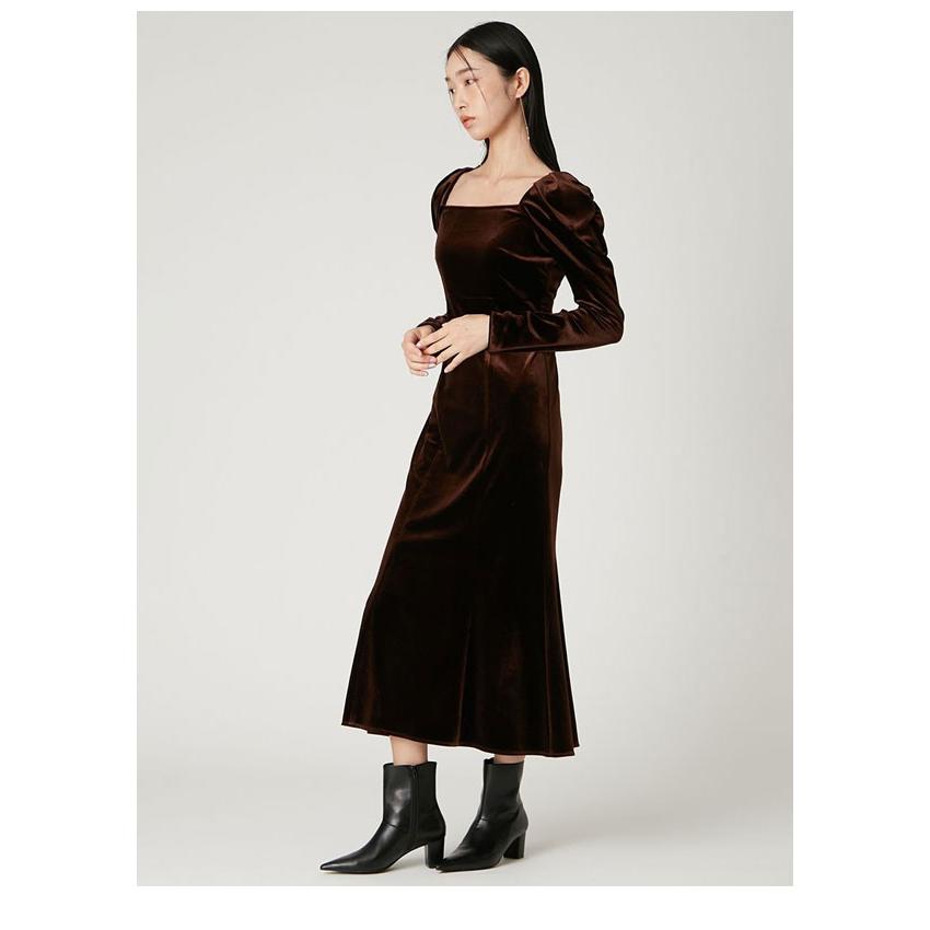 FRAY I.D（フレイ・アイディー） ワンピース 25秋冬 ベロアナロー