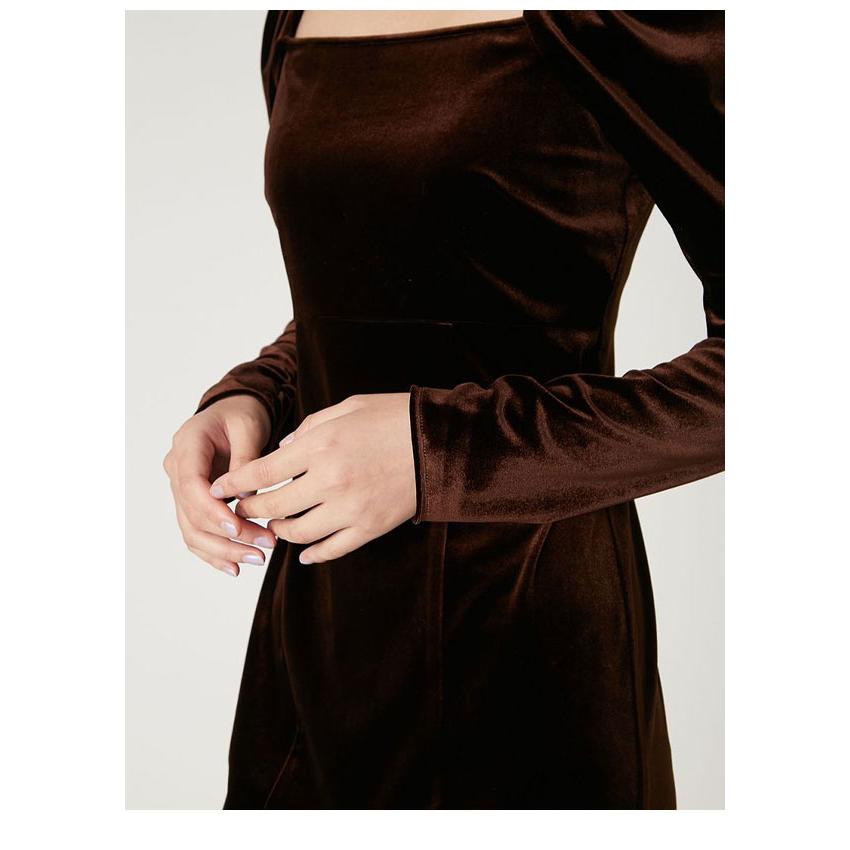 FRAY I.D（フレイ・アイディー） ワンピース 25秋冬 ベロアナロー