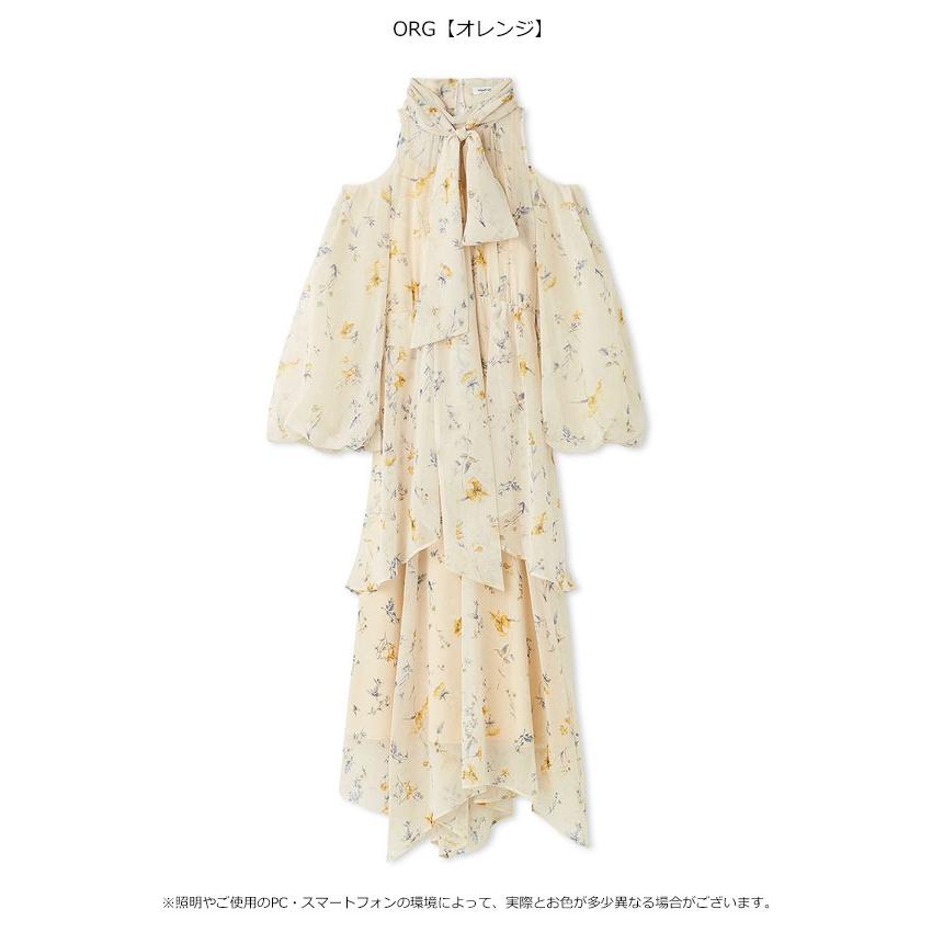 [美品]FRAY I.D ロングワンピース フラワープリント ティアード FRAY I.D（フレイ・アイディー） 新作20%OFF ワンピース 25秋冬