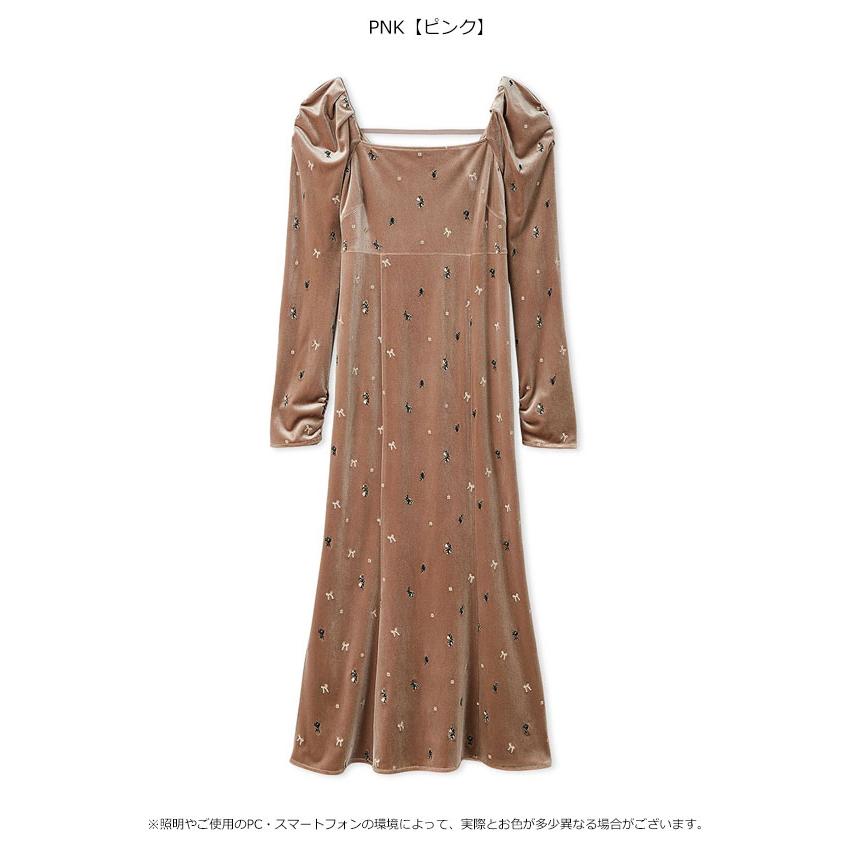 FRAY I.D（フレイ・アイディー） ワンピース 25秋冬 ベロアナロー