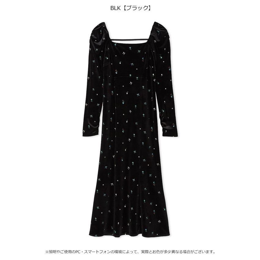 FRAY I.D（フレイ・アイディー） ワンピース 25秋冬 ベロアナロー