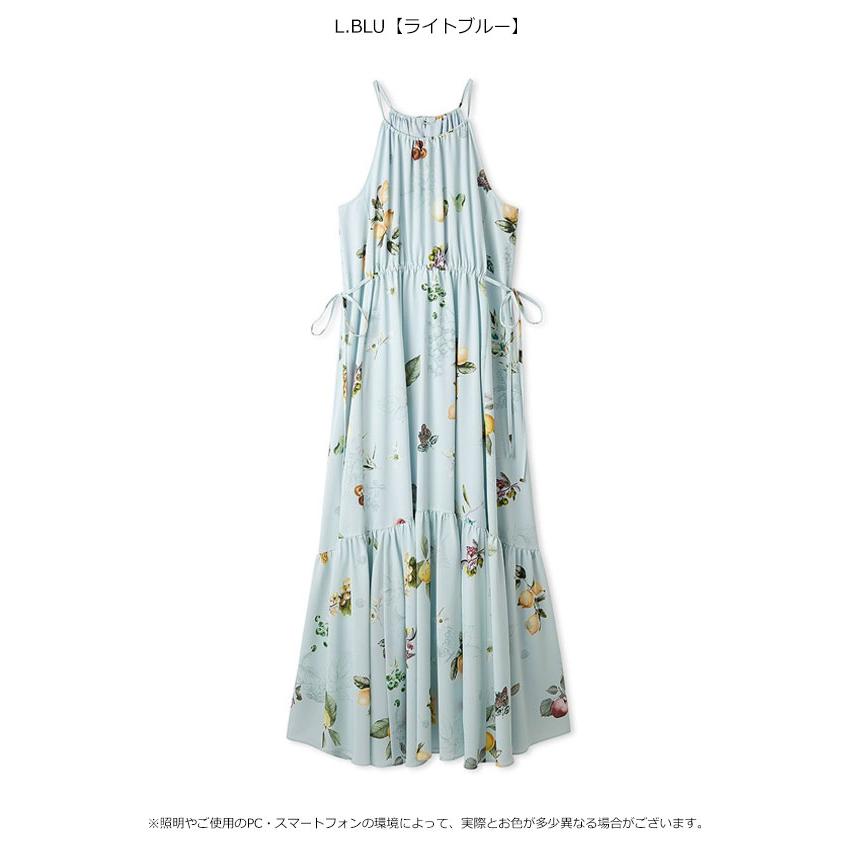 フレイアイディー FRAY I.D ワンピース 26春夏 フルーツプリントホルターワンピース／ウォッシャブル・吸水速乾 マキシ丈 キャミソール フレア fwfo262079の画像