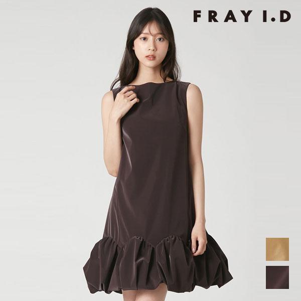 フレイアイディー FRAY I.D ワンピース 26秋冬 バックオープンバルーンミニドレス 8月下旬〜9月中旬予約 ノースリーブ ミニ丈 fwfo264509