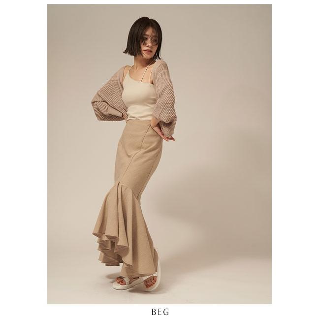 即納】 SALE フレイアイディー FRAY I.D リネンライクラッフルアシメ  