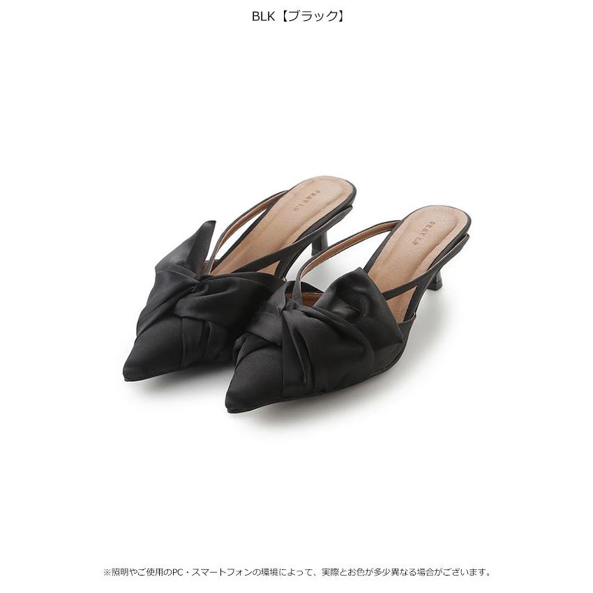 FRAY I.D 2026ssリボンミュール ブラック38 FRAY I.D（フレイ・アイディー） 新作10%OFF シューズ 26春夏 リボン