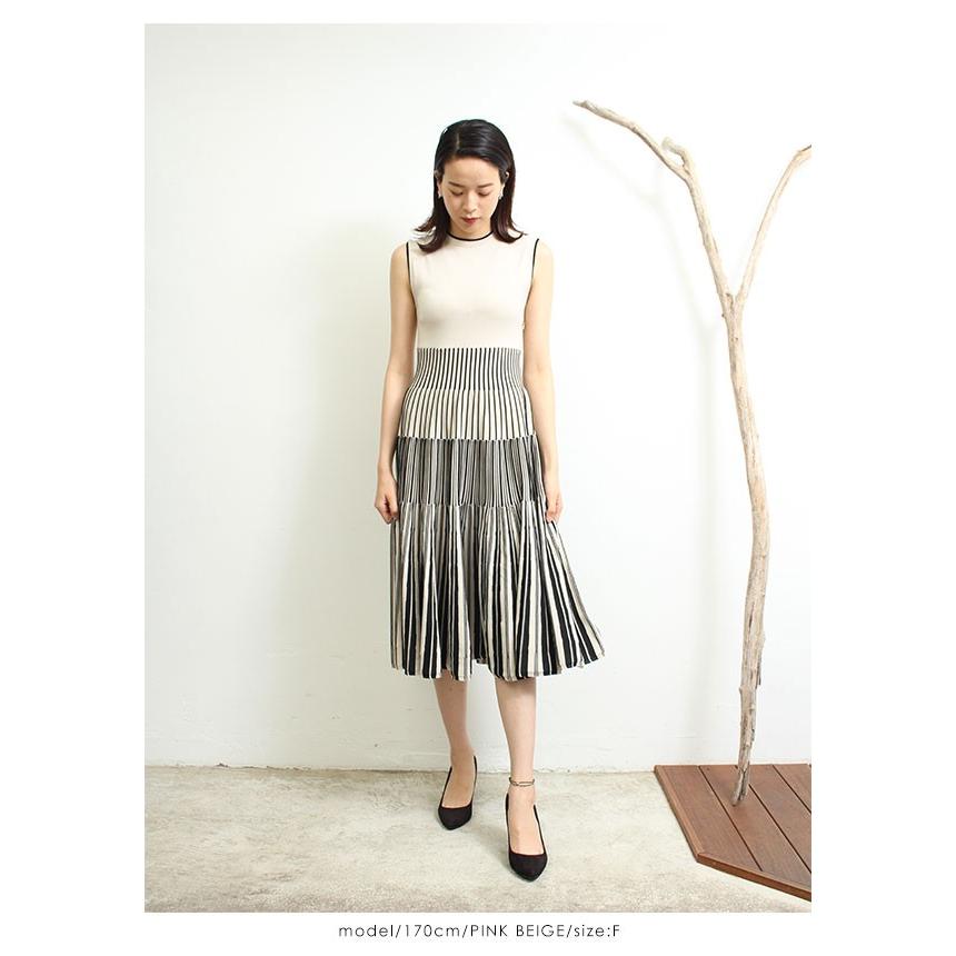 フレイ アイディー Fray I D 19春夏 ティアードプリーツニットワンピース レディース ワンピース ミディアム丈 ひざ丈 ノースリーブ ニットワンピ プリーツ Fwno バッグ ワンピースのダブルハート 通販 Yahoo ショッピング