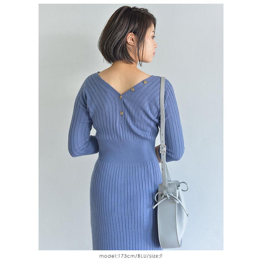 Sale フレイアイディー Fray I D 秋冬 リブタイトニットワンピース レディース ワンピース ロング丈 ニット タイト 七分袖 タイトワンピース 通勤 Fwno4011 バッグ ワンピースのダブルハート 通販 Yahoo ショッピング