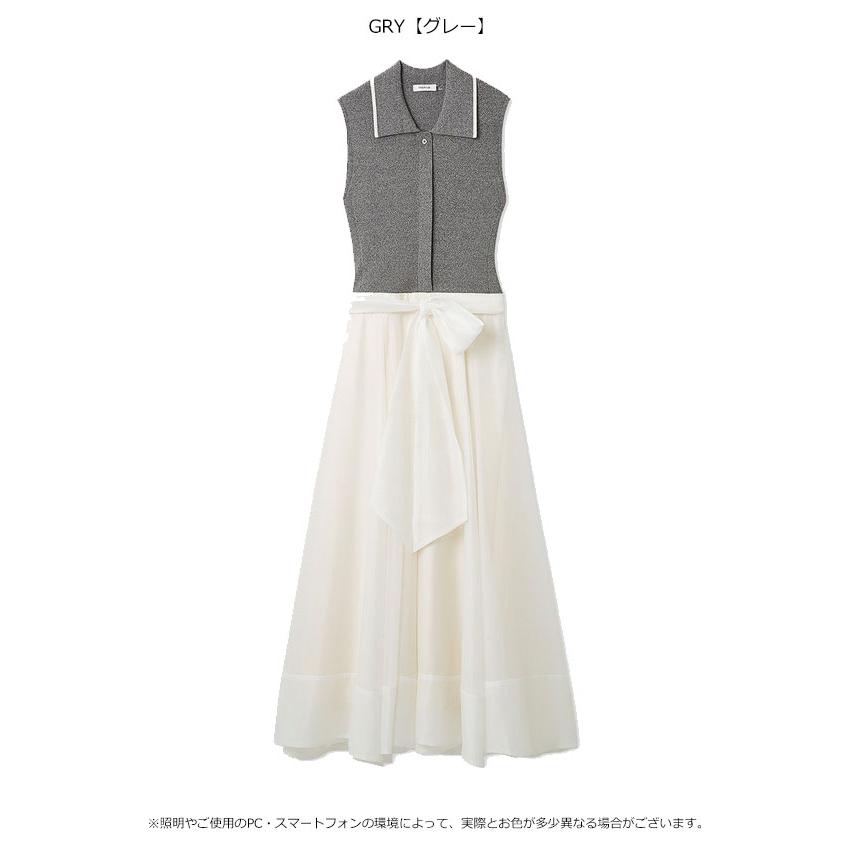 【新品未使用品】FRAY I.D 新作 フルーツ刺繍ポロ ノースリニット タグ付 asm…様用 FRAY I.D フルーツ刺繍ポロカラーノースリニットジレ 【公式