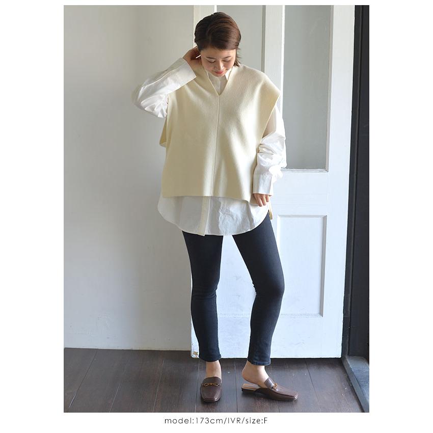 フレイアイディー Fray I D 秋冬 ラムウールベスト レディース トップス ベスト ウール ラムウール ニット 重ね着 レイヤード ゆったり Fwnt4050 バッグ ワンピースのダブルハート 通販 Yahoo ショッピング