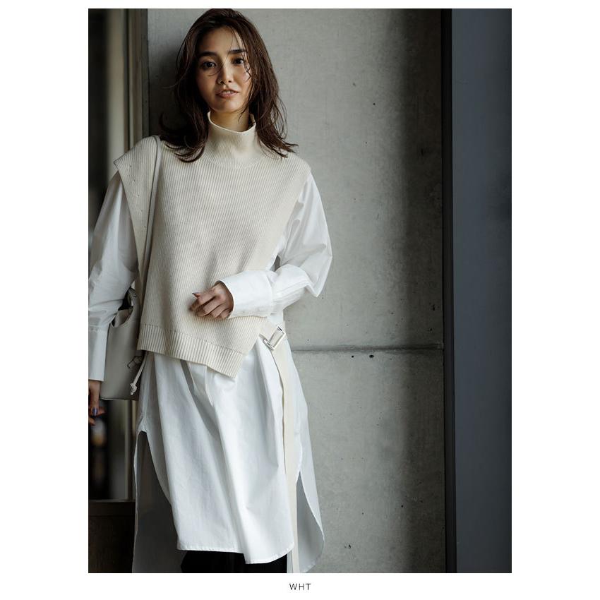 Sale フレイアイディー Fray I D 秋冬 ニットベストロングシャツ レディース トップス シャツ ニット ロングシャツ ニットベスト レイヤード 重ね着 Fwnt4056 バッグ ワンピースのダブルハート 通販 Yahoo ショッピング