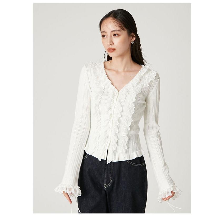 FRAY I.D（フレイ・アイディー） トップス 25秋冬 フリルレースコンビ