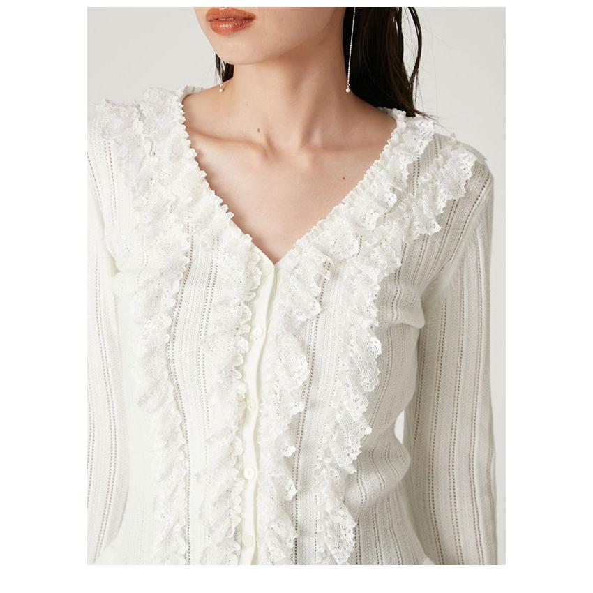 たと2点値下げ新品★レースオフショルダーニットフレアイディー ホワイト Amazon | [フレイ アイディー] レースオフショルダーカッティング