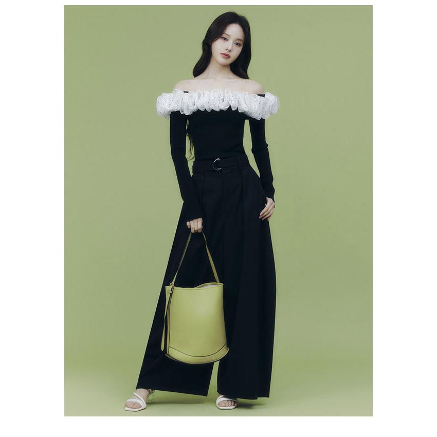 FRAY I.D（フレイ・アイディー） トップス 26春夏 フリルコンビオフ