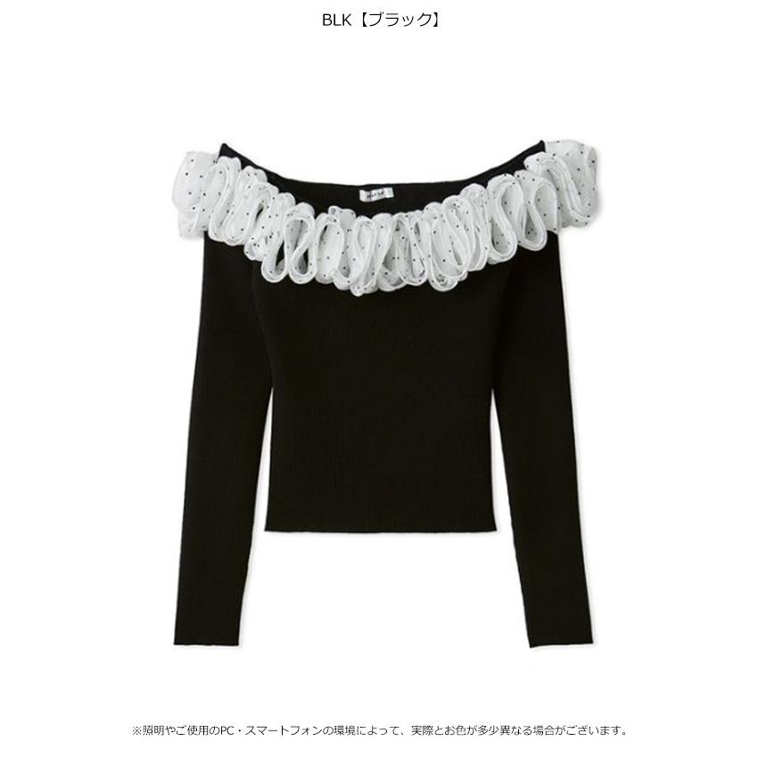 FRAY ID ブラック フリルトップス FRAY I.D（フレイ・アイディー） SALE10%OFF トップス 26春夏 フリル