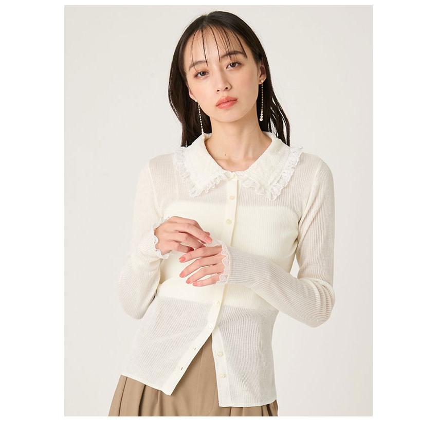 FRAY I.D（フレイ・アイディー） トップス 26春夏 レースカラーニット