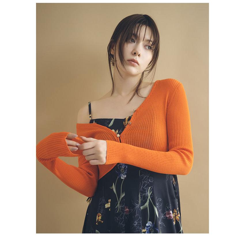 FRAYI.D☆新品クロップドニットトップス FRAY I.D（フレイアイディー）の「クロップドニットトップス（ニット