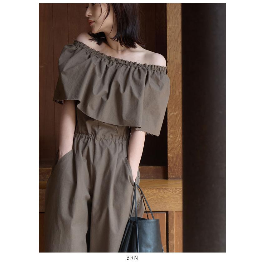 SALE60%OFF ヘラ Hella ワンピース 春夏 OFFSHOULDER COTTON COMBINAISON 半袖 ロング丈 オケージョン ドレス h241-02_6