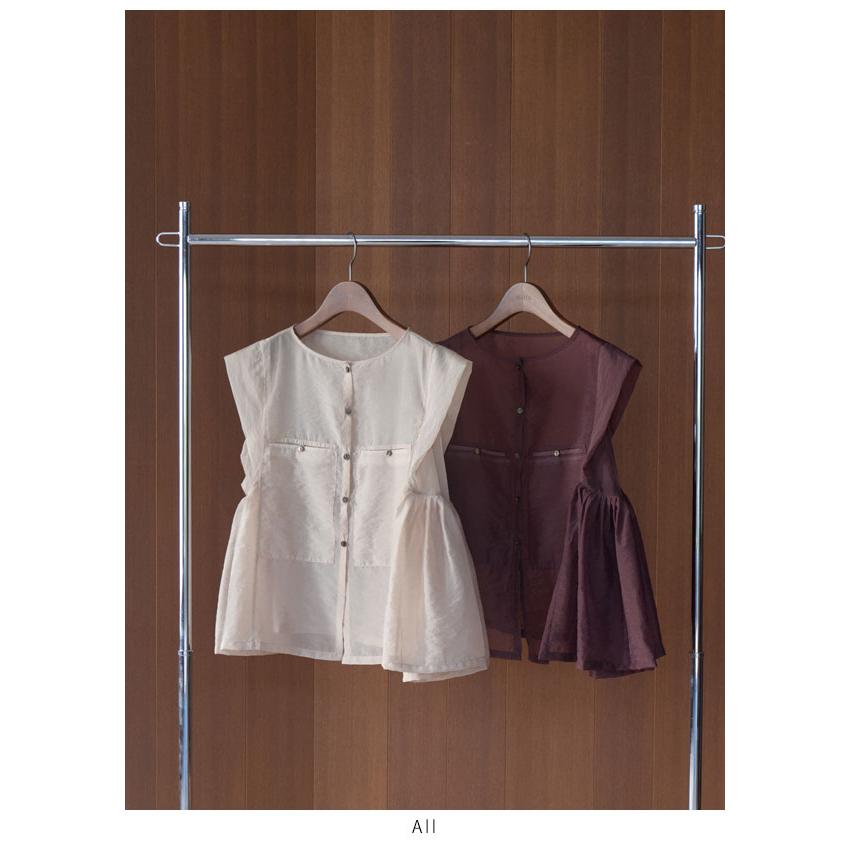 即納】 ヘラ Hella トップス 24春夏 CHAMBRAY ORGANDY BL シャンブレー 