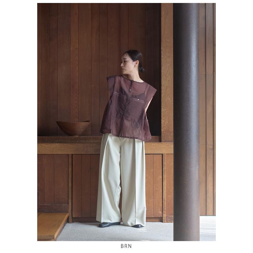 即納】 ヘラ Hella トップス 24春夏 CHAMBRAY ORGANDY BL シャンブレー 