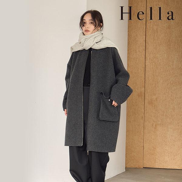 ヘラ Hella 24秋冬 DOUBLE ZIP REVER CO アウター ミドル丈 長袖 h243 