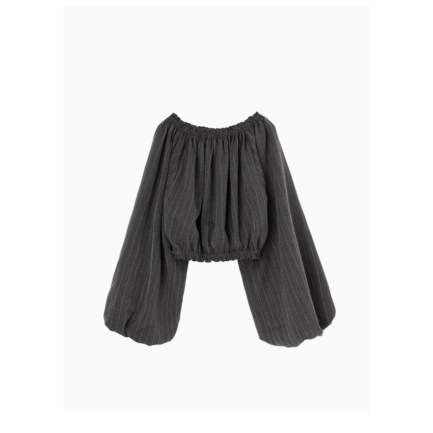 ヘラ Hella 24秋冬 STRIPE OFF SHOULDER TOPS トップス ショート丈 