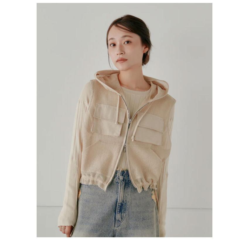 ヘラ Hella 25春夏 lame tulle vest ラメチュールベスト トップス