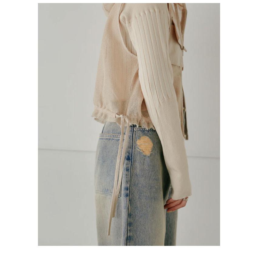 ヘラ Hella 25春夏 lame tulle vest ラメチュールベスト トップス