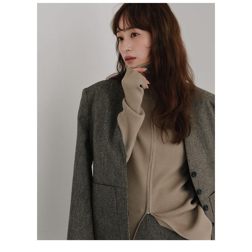 ジャケット・アウター hella silknep collarless jacket ヘラ Hella 25秋冬 silk nep collarless jacket シルクネップ