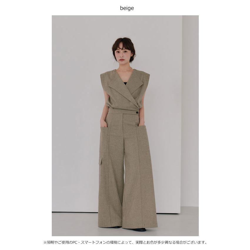 極美品 21AW L ヨーコチャン ジャンプスーツ オールインワン カシュクール SALE30%OFF ヘラ Hella 25秋冬 cachecoeur jumpsuit カシュクール