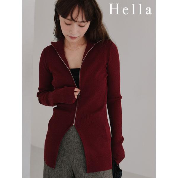 SALE30%OFF ヘラ Hella 25秋冬 トップス zip up rib knit ジップアップ