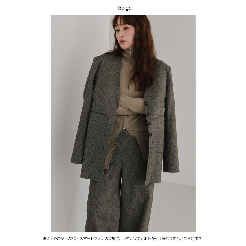 ヘラ Hella 25秋冬 トップス zip up rib knit ジップアップリブニット