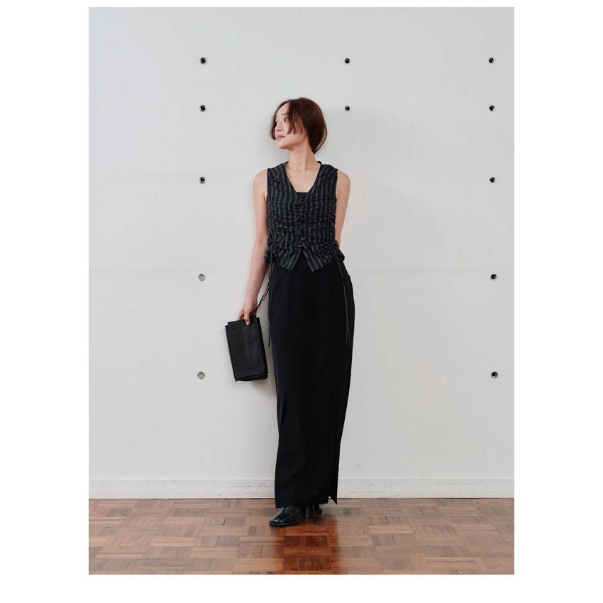 ヘラ Hella 26春夏 gather stripe top ギャザーストライプトップ 3月