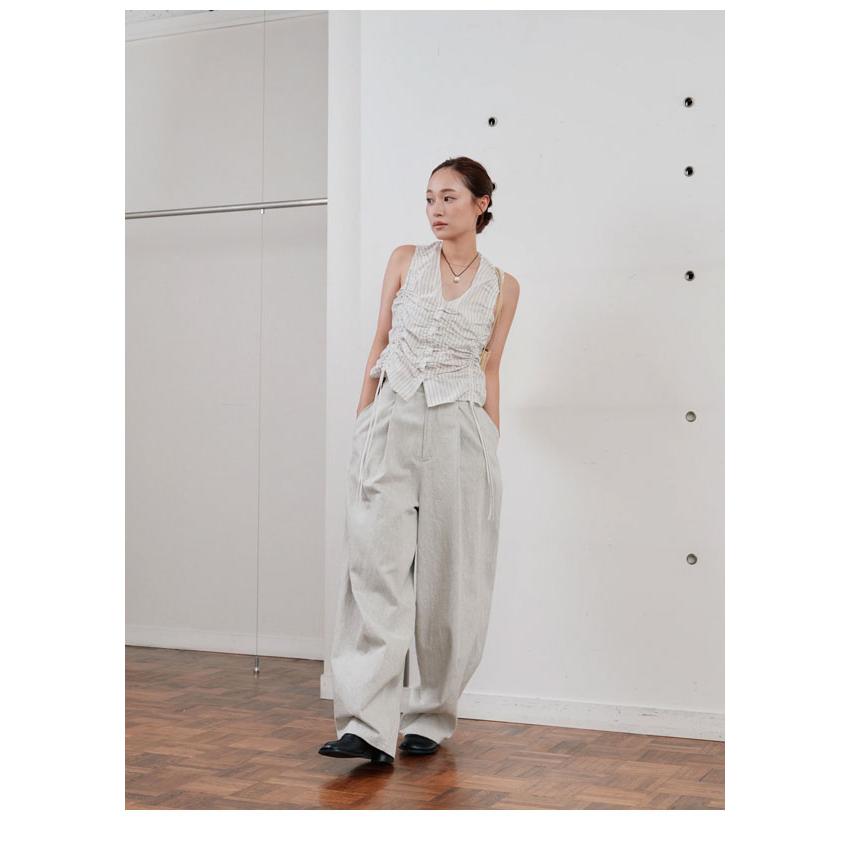 ヘラ Hella 26春夏 gather stripe top ギャザーストライプトップ 3月