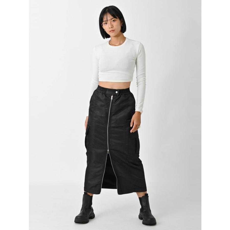 SALE60%OFF エギュゼ iGUISER ボトムス 24秋冬 double zip nylon skirt