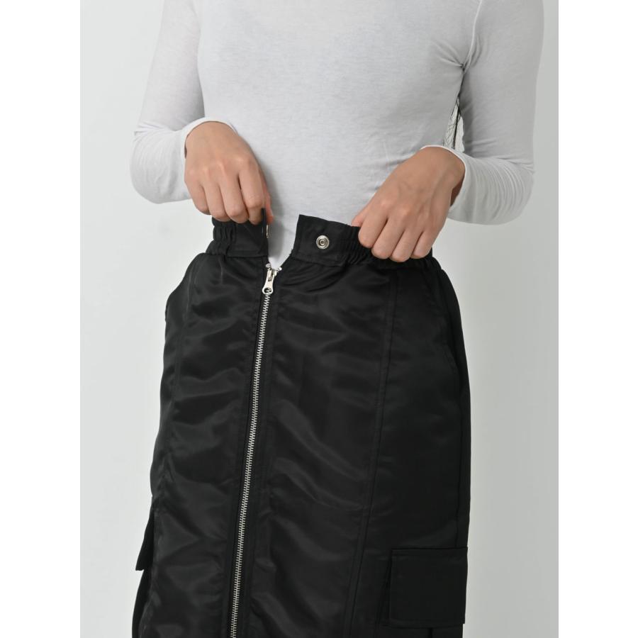 igusa スカート SALE60%OFF エギュゼ iGUISER ボトムス 24秋冬 double zip nylon skirt