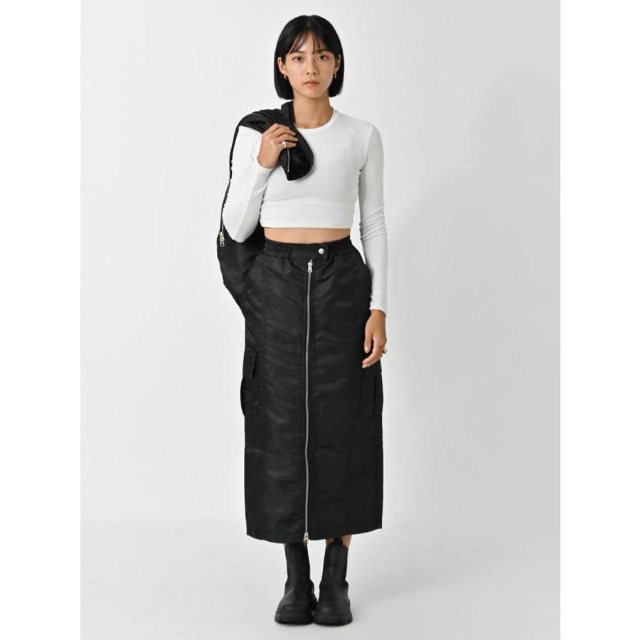 SALE60%OFF エギュゼ iGUISER ボトムス 24秋冬 double zip nylon skirt