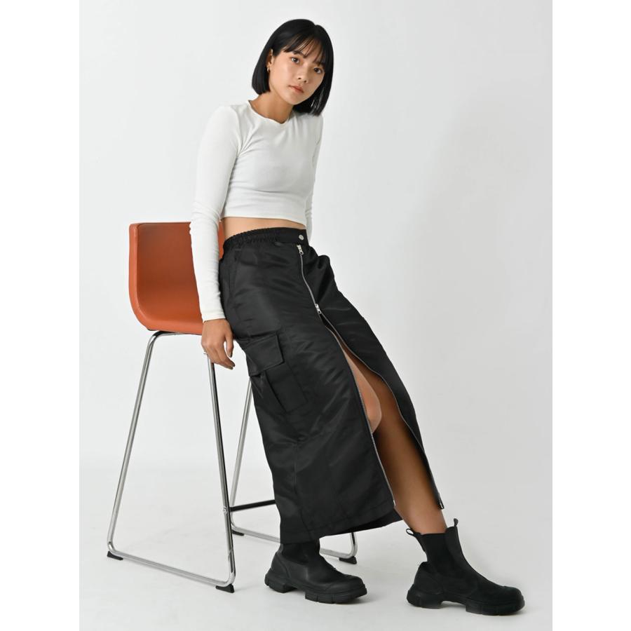 SALE60%OFF エギュゼ iGUISER ボトムス 24秋冬 double zip nylon skirt