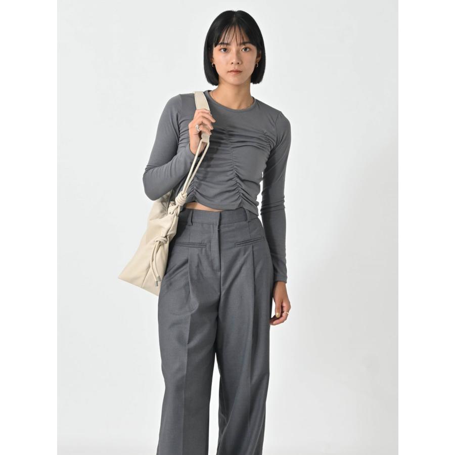 SALE60%OFF エギュゼ iGUISER ボトムス 24秋冬 leather rope strap bag（IVORY） レザーロープストラップバッグ ショルダーバッグ 大容量 内ポケット ig-ig032 |  | 04