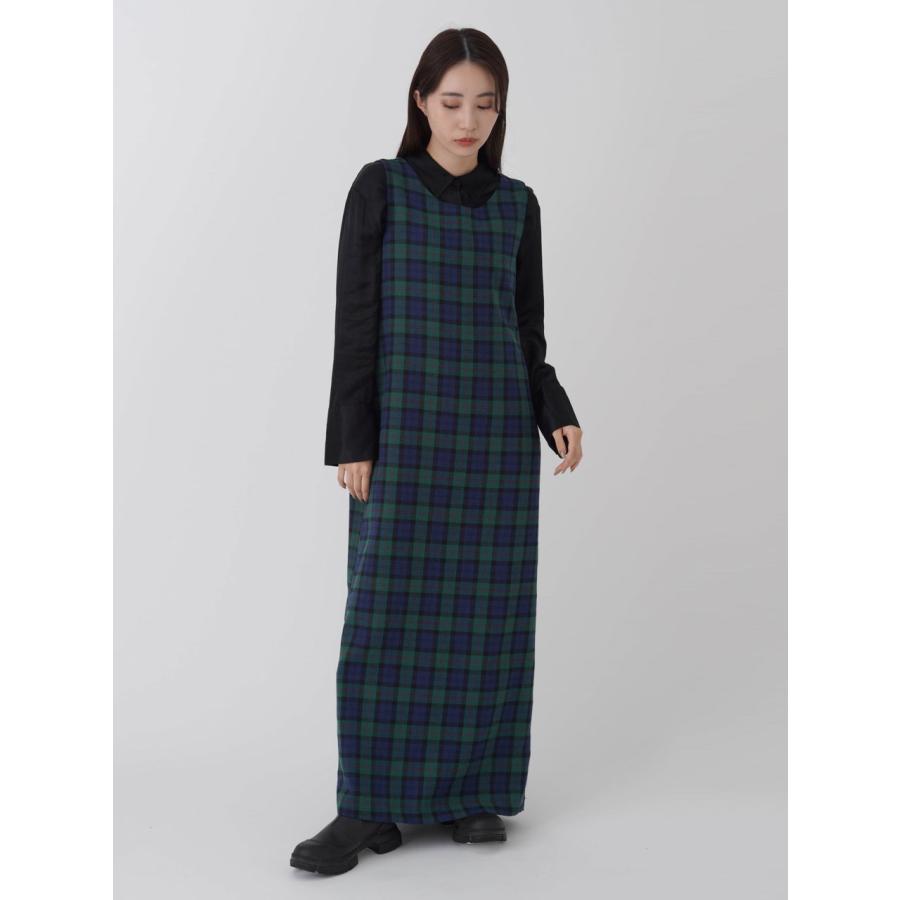 SALE60%OFF エギュゼ iGUISER ワンピース 24秋冬 check pattern dress チェックパターンドレス ロング丈 ノースリーブ チェック ig-ig036 |  | 10
