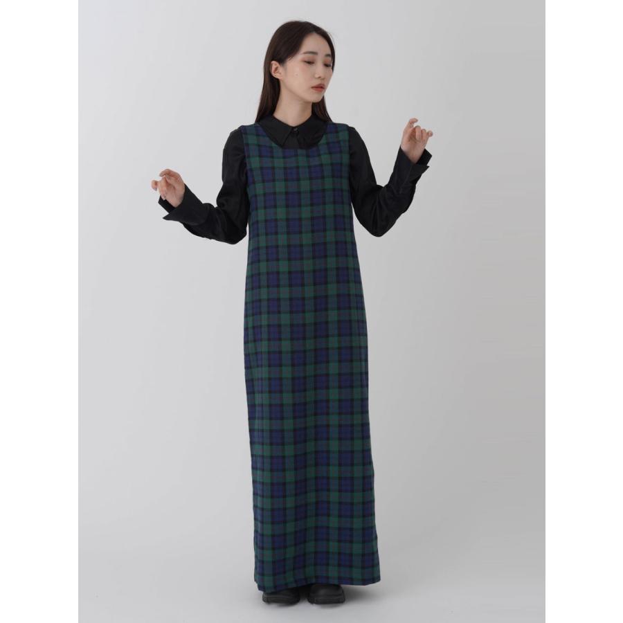 SALE60%OFF エギュゼ iGUISER ワンピース 24秋冬 check pattern dress チェックパターンドレス ロング丈 ノースリーブ チェック ig-ig036 |  | 11