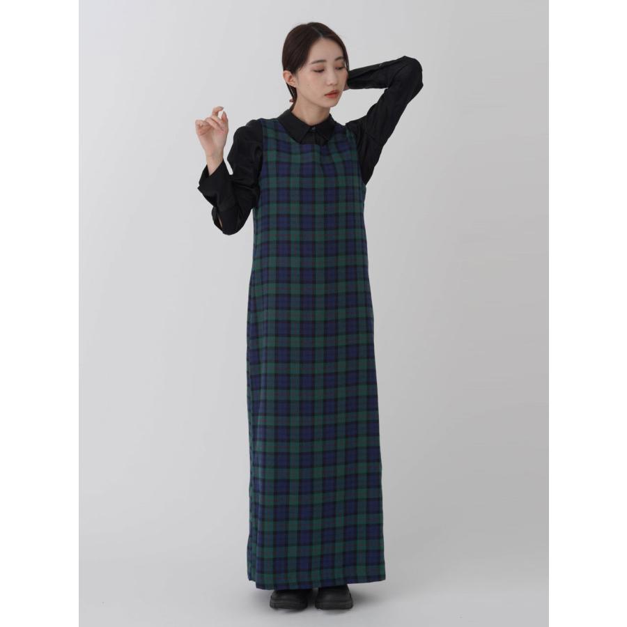 SALE60%OFF エギュゼ iGUISER ワンピース 24秋冬 check pattern dress チェックパターンドレス ロング丈 ノースリーブ チェック ig-ig036 |  | 12