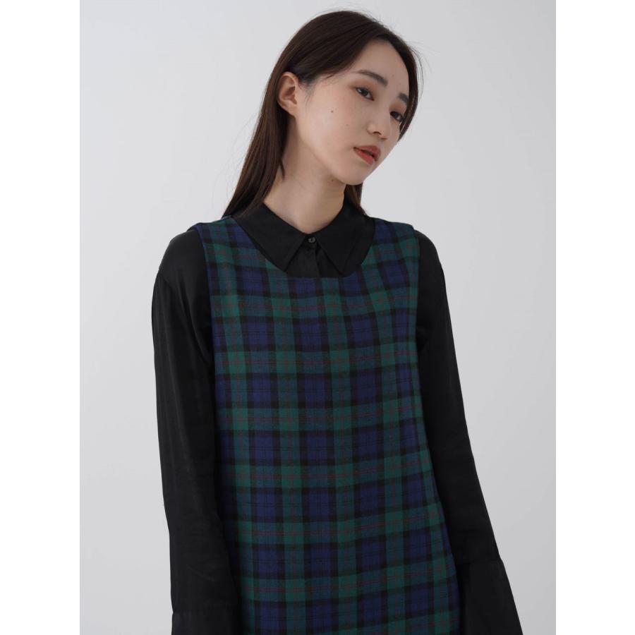 SALE60%OFF エギュゼ iGUISER ワンピース 24秋冬 check pattern dress チェックパターンドレス ロング丈 ノースリーブ チェック ig-ig036 |  | 17