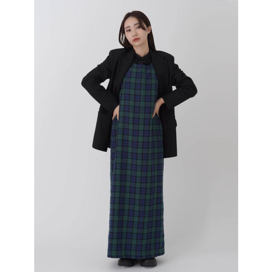 SALE60%OFF エギュゼ iGUISER ワンピース 24秋冬 check pattern dress チェックパターンドレス ロング丈 ノースリーブ チェック ig-ig036 |  | 19