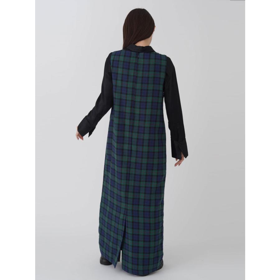SALE60%OFF エギュゼ iGUISER ワンピース 24秋冬 check pattern dress チェックパターンドレス ロング丈 ノースリーブ チェック ig-ig036 |  | 08